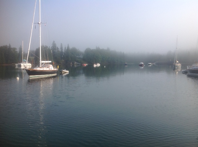Pulpit Harbor, North Haven, morning fog